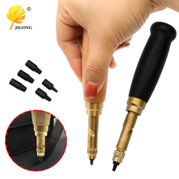 Автоматическое устройство для сверления отверстий в кожаном резьбе с 6 наконечниками, 1,5/2,5/3,0/4 мм, дырокол, инструмент для рукоделия часов