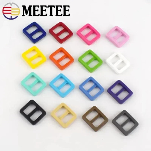 20/50/100 шт. Meetee, красочные 10 мм, пластиковые трехскользящие регулируемые пряжки, ошейник для собак, слайдер, застежка, ремень для рюкзака, лямки, детали сумки