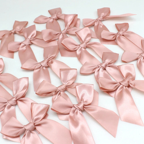 20 / 50 PCS 85 * 85 мм Розовый ленточный бант Декоративный костюм Свадебный бант Маленький бант Рождение Diy