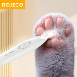 ROJECO электрическая машинка для стрижки домашних животных для собак, кошек, триммер для волос, перезаряжаемая бритва для стрижки ног домашних животных со светодиодной подсветкой