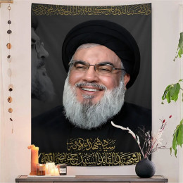 Ливан Hassan Nasrallah висит богемный гобелен богемные настенные гобелены Мандала кавайный декор комнаты