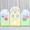 TB Peppa Pig тематический арочный фон для детского душа детский день рождения фотография фон настенное украшение для вечеринки эластичная ткань