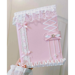 A5 папка для фотокарт Kpop, папка для карт, Poka Deco, фотография, фотография, торговая карта, ручная работа, кружевной розовый балетный стиль
