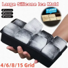 Большая форма для лотка для льда 4/6/8/15 Grid Giant Jumbo, большая пищевая силиконовая форма для кубика льда, квадратный лоток, форма для изготовления льда «сделай сам», лоток для кубиков льда