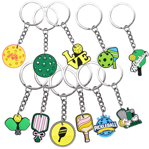 12 шт. брелки Pickleball, подарки для любителей Pickleball, сувениры для дня рождения, спортивные бирки для багажа, спортивная сумка, брелки