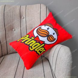 Забавная наволочка с пищевыми чипсами Pringles, чехол для подушки для спальни, диванные подушки, чехол для подушки для кровати, 40x60 см, наволочка, автомобильное офисное сиденье