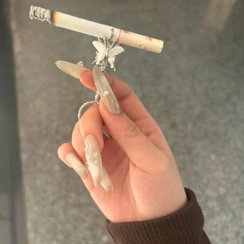 Роскошный зажим для сигарет с бабочкой, серебряное кольцо-держатель для сигарет в виде змеи, выпускной подарок для взрослых, вечерние аксессуары для сигарет