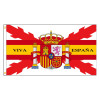 Флаг Испании 3 Х5 футов, крест бордового цвета, испанский армия Viva España