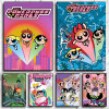 Плакат с рисунком P-Powerpuffs Star Girls, HD арт, липкая стена, водонепроницаемый, для дома, гостиной, спальни, бара, эстетическое украшение