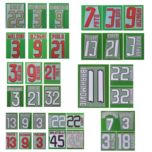 Retro Nameset Printing 2004 2006 2008 2010 2012 2013 DIY CUSTOMIZE NAME NUMBER Heat Transfer Soccer Patch Badge