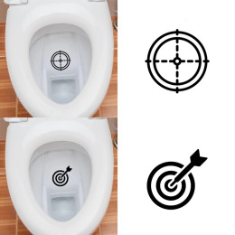1 шт., креативные наклейки для унитаза Hit the Target, украшения дома, наклейки на стены, настенный художественный плакат, ПВХ, наклейка «сделай сам», на стену