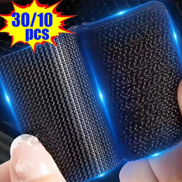 ‌ 10-30 шт. двусторонняя автоматическая клейкая лента, сверхпрочная лента с застежкой на липучке для автомобильного ковра/напольных ковриков, противоскользящая лента