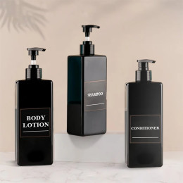 3 шт. 17,6 Великобритания FL OZ дозатор мыла для ванной комнаты многоразовый ручной насос дозатор бутылка ванная комната гель для душа шампунь контейнер для бутылки