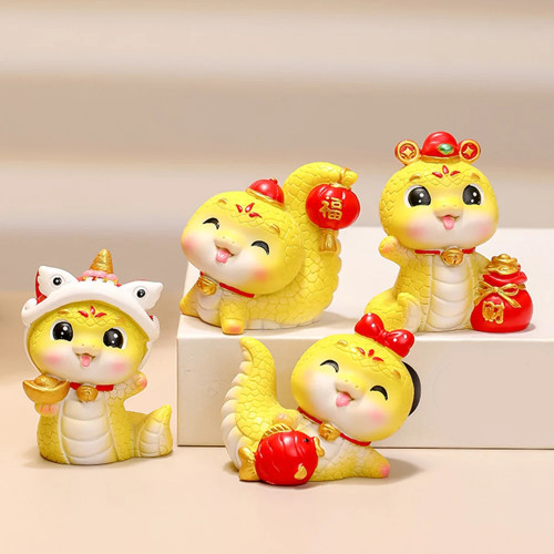 Благословение, насыщенная игрушка, новогоднее украшение, украшение для рабочего стола, декор для комнаты, орнамент в виде змеи, мини-мультяшный декоративный рождественский декор