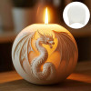 3D рельефная сферическая свеча с драконом, силиконовая форма, крылатый шар динозавра, форма для свечей, крылатый птерозавр, сферическая смола, гипсовые формы