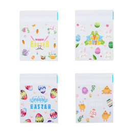 50/100pcs Easter Gift Bags Easter Candy Cookie Bags Eggs Rabbit Easter Bags for Gift Packaging Pouch 2025 Easter Decoration