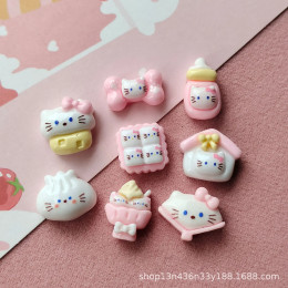 Кабошон с плоским основанием из мультфильма «Hello Kitty», 10 шт.