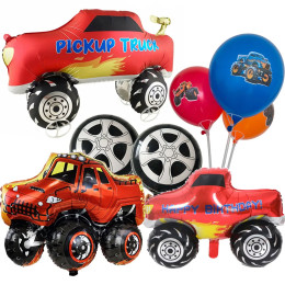 Воздушный шар из фольги в форме Monster Truck для детей, девочек и мальчиков, детский душ, принадлежности для свадьбы, дня рождения, тематический декор для вечеринки Monster Truck