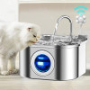 Диспенсер для воды для кошек с прозрачным окном и датчиком, 3,2 л/108 унций, супер тихий и автоматический фильтр для домашних животных, фонтан для воды для кошек из нержавеющей стали