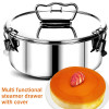 Форма Flan из нержавеющей стали 304, форма Flan с крышкой и ручкой, емкость t, портативная круглая форма Flan для выпечки тортов