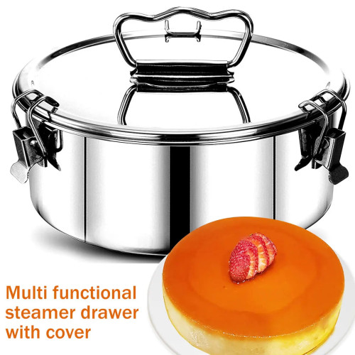 Форма Flan из нержавеющей стали 304, форма Flan с крышкой и ручкой, емкость t, портативная круглая форма Flan для выпечки тортов