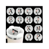 Tumblers Name Plates for Stanley Tumblers 40 oz Cup Lid H2.0,Cup Lid Topper Round Acrylic Name ID Plate Glitter silvery ﻿