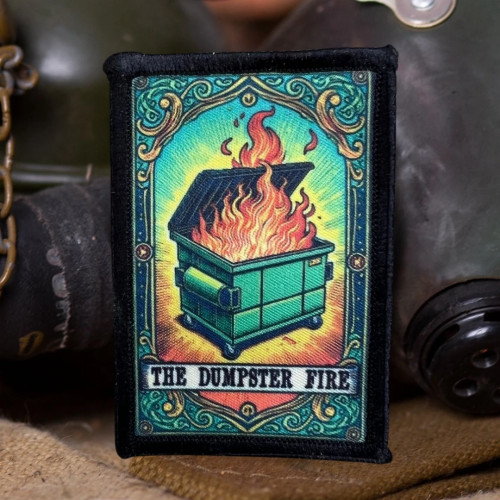 Тактическая нашивка THE DUMPSTER FIRE с принтом, значок морали, петля с крючком, военная повязка на руку, декоративная наклейка для рюкзака