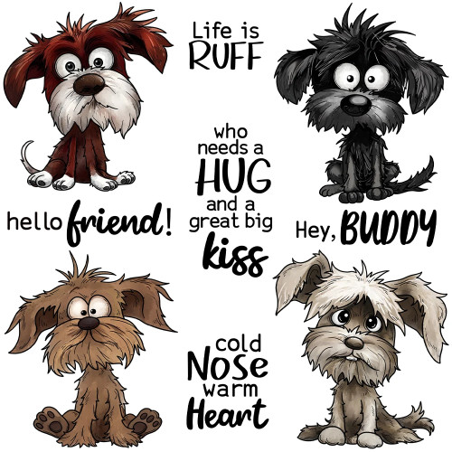 Металлические штампы для рукоделия с изображением маленького щенка