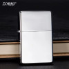 Легкая керосиновая зажигалка ZORRO ZC9, ультратонкая ярко-хромированная оригинальная медная световая пластина, шлифовальный круг, ветрозащитная зажигалка