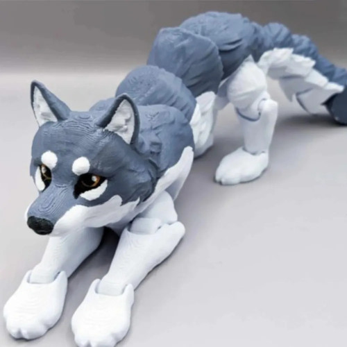 3D печатные шарнирные подвижные фигурки волка, модель животных, модель искусственной игры, подарки для детей на день рождения