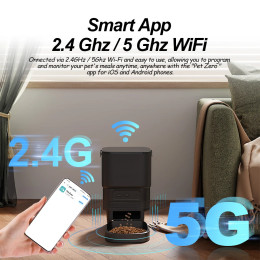 Автоматическая кормушка для кошек, собак, 5G, Wi-Fi, умная кормушка для кошек, настройка времени для домашних животных, собак, кошек, еда, автоматический дозатор, миска Furpipi