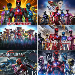 Мультяшная тема Power&Ranger, детский баннер на день рождения, фон для украшения комнаты на день рождения, реквизит, подарки для детской вечеринки
