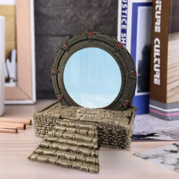 Уникальная подставка для книги со звездными воротами, зеркало, фантастическая Атлантида Вселенная, реквизит для косплея, аниме Атлантида, коллекционная скульптура, модель, подарок