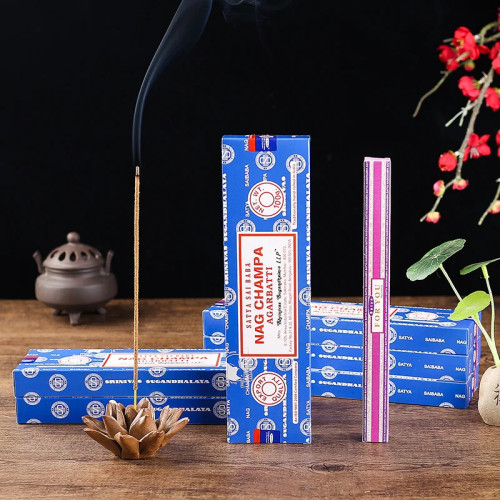 NAG Champa ароматические палочки Индия Satya благовония домашний аромат сандалового дерева ароматизаторы бытовые спальни 4-12 коробок линия ароматерапия