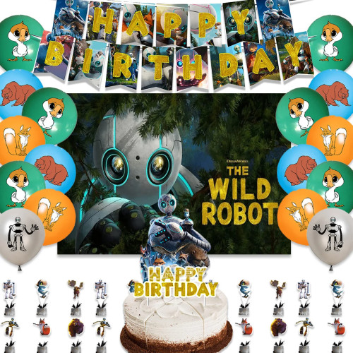 Umi The Wild Robots тематические принадлежности для дня рождения Декор мультфильм Лантекс воздушный шар баннер фон кекс Топпер для мальчиков подарки для детей