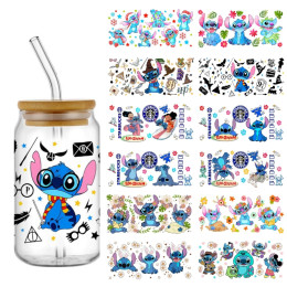 Miniso Disney стежка 16 унций DTF наклейка чашки крутая персонализированная УФ-обертка переводная наклейка пользовательские этикетки DIY логотип самоклеящиеся