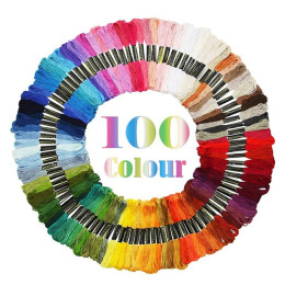 50/100/200 кг в упаковке, радужная цветная нить для вышивки крестиком, хлопковая нить, пряжа для рукоделия для изготовления браслетов, сделай сам