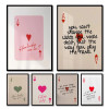 1 шт., Ace Card Positive Sayings, модный холст, настенное искусство, холст, принт, эстетический декор, винтажный милый постер для спальни, настенное искусство