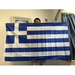 SKY FLAg Греческий флаг 3x5 футов Греческий греческий сатнический баннер Греция Национальный баннер Подвесной полиэстер Греческий флаг