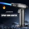 JOBON1300 ℃   Ветрозащитная зажигалка с синим пламенем, одна клавиша с фиксированным пламенем 360° °   Многофункциональное использование металлического материала перевернутого зажигания