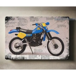 1p, Yamaha IT250j мотоциклетный металлический плакат - CollectableTin Sign - размер 20x30 см