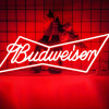 Логотип Budweiser, пивной бар, неоновые вывески, бар, неоновый пивной световой знак для декора стен, для мужской пещеры, спальни, магазина, пивного клуба, паба, бистро