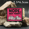 NOPE.NOT TODAY вышитые нашивки-аппликация швейная этикетка панк Байкерская группа рок одежда значки с крючком