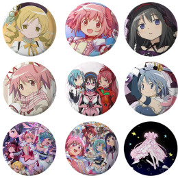 58 мм милая аниме Puella Magi Madoka Magica жестяная брошь, значок фигуры, броши ручной работы, нагрудник для рюкзака Clo