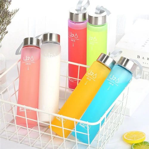 280 мл пластиковая чашка для воды, матовая бутылка для питья для девочек и мальчиков, портативный герметичный спортивный чайник