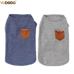 YUDODO летняя крутая Одежда для собак для домашних животных Чихуахуа Тедди Однотонная футболка для щенка кота дышащая хлопковая майка