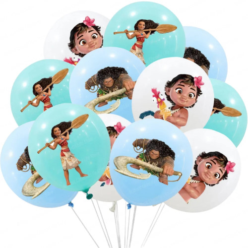 Набор латексных шаров Disney Moana 2, воздушные шары, украшения для дня рождения, детский душ, детские игрушки, мальчик, девочка, 12 дюймов, 12 шт., 24 шт.
