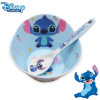 Детская миска Disney Stitch, набор ложек, милая посуда с героями мультфильмов, подарочная мебель, устойчивая к падениям, высокотемпературная меламиновая миска для супа, ложка