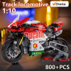 1:10 гонщик мотоцикл 800 + шт. набор строительных блоков MOC кирпичи модель мотоцикла DIY Рождественский подарок игрушка для мальчиков дети взрослые дети