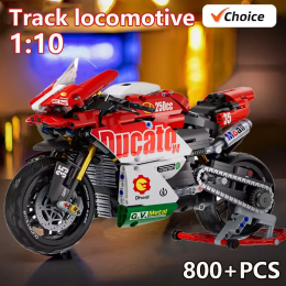 1:10 гонщик мотоцикл 800 + шт. набор строительных блоков MOC кирпичи модель мотоцикла DIY Рождественский подарок игрушка для мальчиков дети взрослые дети